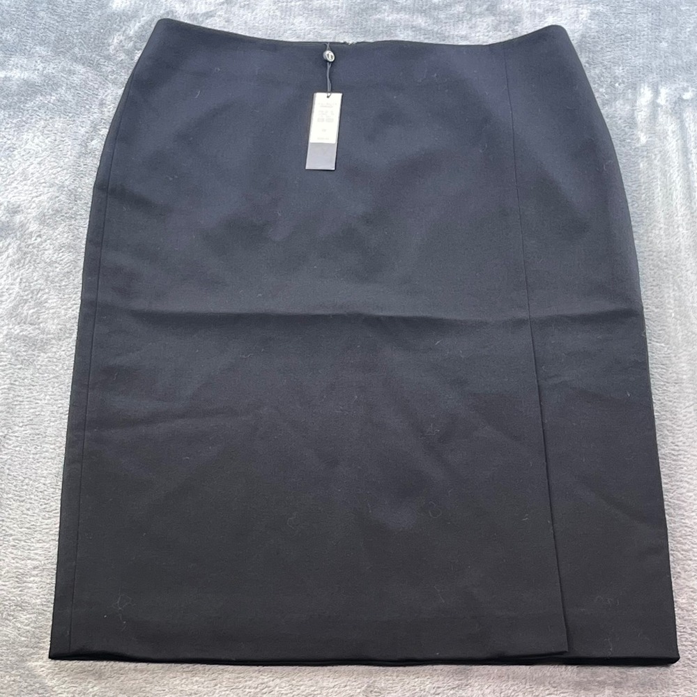 NWT Talbots Womens Black Pencil Skirt Size 12 Knee Length Career Professional